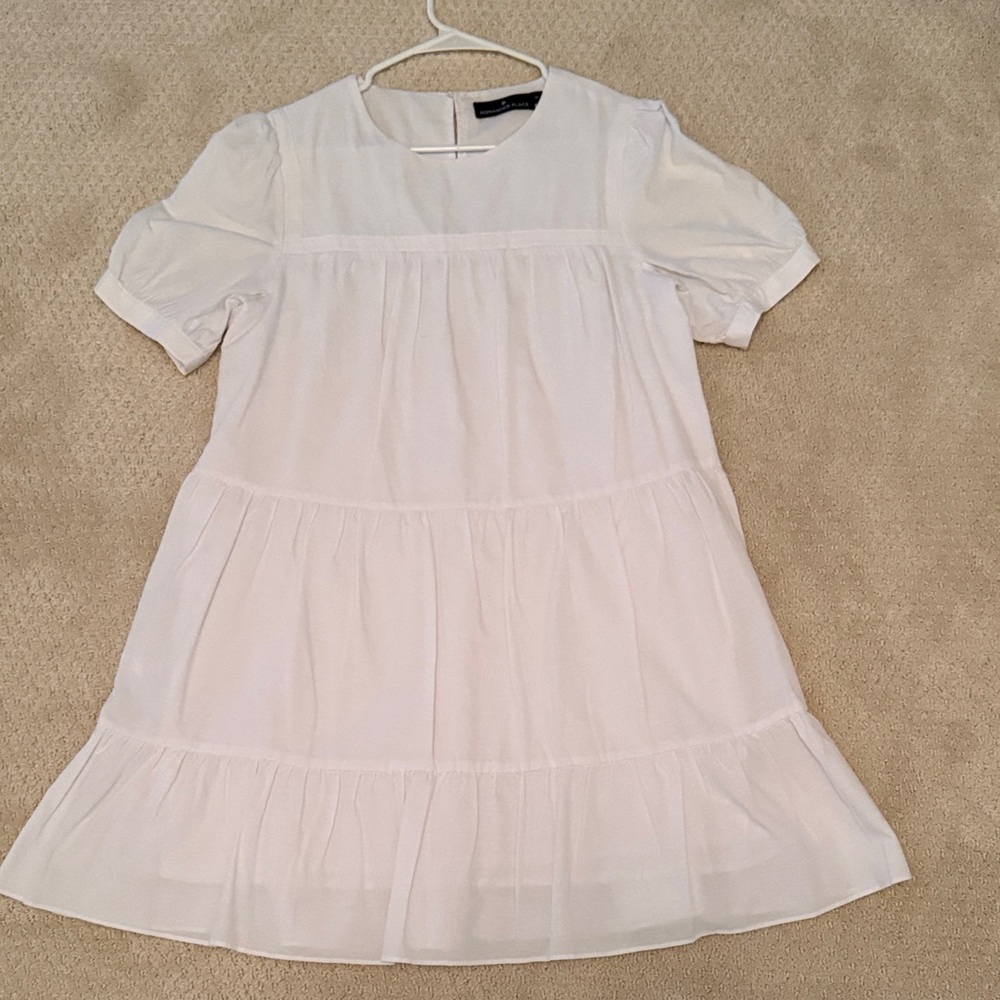 Tuckernuck Quinn White Tiered Casual Dress